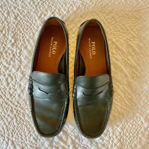 Polo by Ralph Lauren Black Slip-On Loafers with Penny Strap